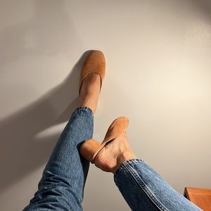 Peachy color extra comfy mules